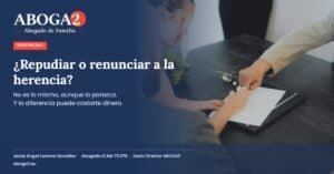 Pareja firmando un documento: diferencia entre repudiar y renunciar a una herencia