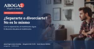 Aboga2 abogado de familia en sitio web eslogan separación o divorcio.